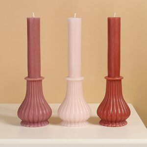 Декоративная свеча Normanni Royale: Blush Pink 25 см Kaemingk фото 4