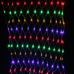 Гирлянда Сетка 1.5*1 м, 144 разноцветных LED ламп, прозрачный ПВХ, контроллер, IP44 Snowhouse фото 3