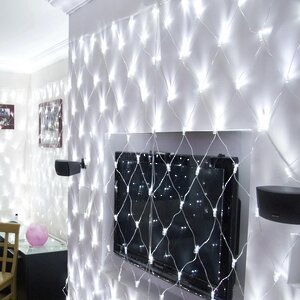 Гирлянда Сетка 1.5*1 м, 144 холодных белых LED ламп, прозрачный ПВХ, уличная, соединяемая, IP44 Snowhouse фото 1