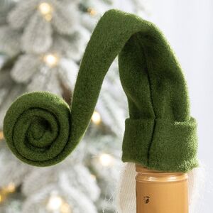 Украшение на бутылку Колпак Гнома Роланда 48 см, зелёный Swerox фото 3