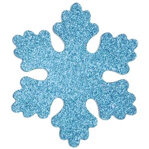 Елочная игрушка Снежинка Облако 10 см голубая, 4 шт, пеноплекс МанузинЪ фото 3