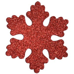 Елочная игрушка Снежинка Облако 10 см красная, 4 шт, пеноплекс МанузинЪ фото 3