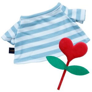 Одежда для Кота Басика 30 см - Тельняшка и фетровое сердечко на палочке