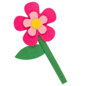 Одежда для Кота Басика 19 см - Комбинезон на молнии серый с ярко-розовым цветком из фетра Budi Basa фото 4