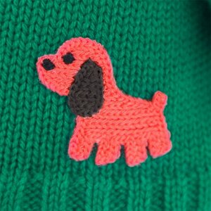 Одежда для Кота Басика 25 см - Зеленый вязаный свитер с собачкой Budi Basa фото 2
