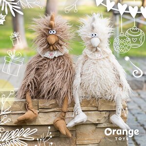 Мягкая игрушка Курочка Зося 30 см, кремовый Orange Toys (Орандж Тойс) фото 2