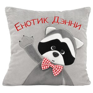 Мягкая игрушка-подушка Енотик Дэнни с бабочкой 35*35 см Orange Toys фото 1