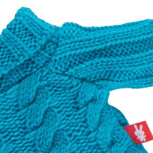 Одежда для Зайки Ми 18 см - Голубой свитер с косами Budi Basa фото 3