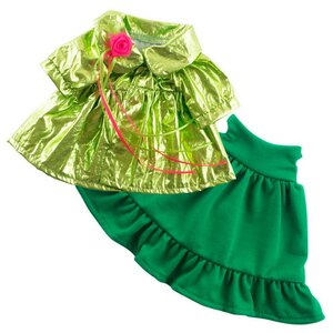 Одежда для Зайки Ми 25 см - Зеленое платье и блестящий плащ Budi Basa фото 1