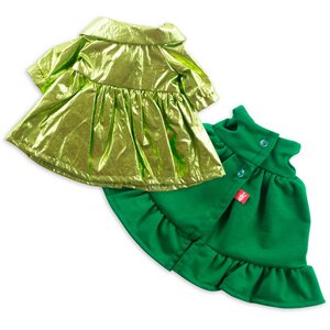 Одежда для Зайки Ми 32 см - Зеленое платье и блестящий плащ Budi Basa фото 4