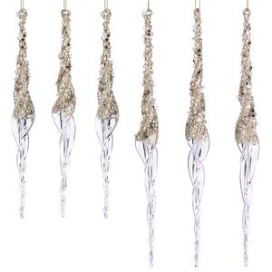Набор стеклянных елочных игрушек Jewelry Twist 25 см, 6 шт Goodwill фото 1