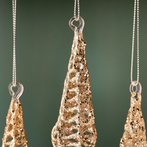 Набор стеклянных елочных игрушек Сосульки Rossendo 15 см, 4 шт, подвеска Goodwill фото 2