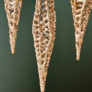 Набор стеклянных елочных игрушек Сосульки Rossendo 15 см, 4 шт, подвеска Goodwill фото 4