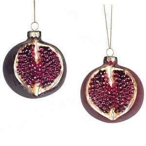 Набор стеклянных елочных игрушек Granato Borgogna 8 см, 2 шт, подвеска