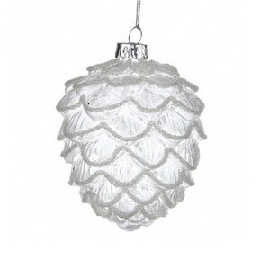 Стеклянная елочная игрушка Шишка Shirley 11 см