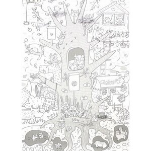 Большая бумажная раскраска Жизнь на дереве 120*80 см Globen фото 1