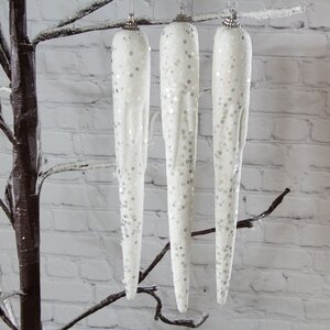 Елочная игрушка Сосулька - Снежные Трели Sella Ronda 25 см, 3 шт, подвеска Peha (Пеха) фото 1