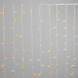 Гирлянда штора Quality Light 2*2 м, 400 желтых LED, прозрачный ПВХ, соединяемая, IP54 BEAUTY LED фото 7