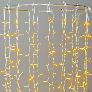 Гирлянда штора Quality Light 2*2 м, 400 желтых LED, прозрачный ПВХ, соединяемая, IP54 BEAUTY LED фото 5