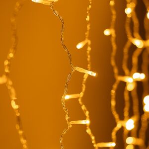 Гирлянда штора Quality Light 2*2 м, 400 желтых LED, прозрачный ПВХ, соединяемая, IP54 BEAUTY LED фото 2