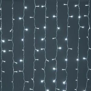 Светодиодный занавес Quality Light 2*2 м, 400 холодных белых LED ламп, мерцание, прозрачный ПВХ, соединяемый, IP44 BEAUTY LED фото 2