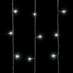 Светодиодный занавес Quality Light 1*9 м, 900 холодных белых LED ламп, черный ПВХ, соединяемый, IP44
