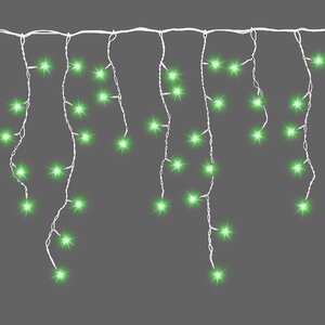 Светодиодная бахрома Quality Light, зеленые LED лампы, прозрачный ПВХ, соединяемая, IP44