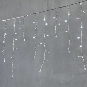 Светодиодная бахрома Quality Light 3.1*0.5 м, 150 холодных белых LED, мерцание, прозрачный ПВХ, соединяемая, IP44 BEAUTY LED фото 4