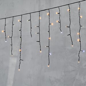 Светодиодная бахрома Quality Light 3.1*0.5 м, 150 экстра теплых LED, холодное мерцание, черный ПВХ, соединяемая, IP44