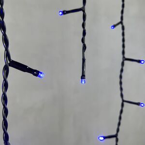 Светодиодная бахрома Quality Light 4.9*0.5 м, 240 синих LED, черный ПВХ, соединяемая, IP44 BEAUTY LED фото 2