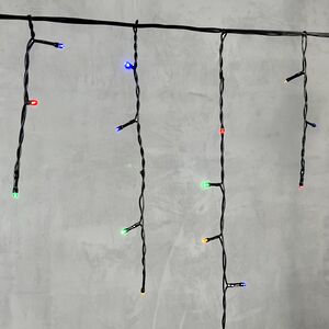 Светодиодная бахрома Quality Light 4.9*0.5 м, 240 разноцветных LED, черный ПВХ, соединяемая, IP44 BEAUTY LED фото 2