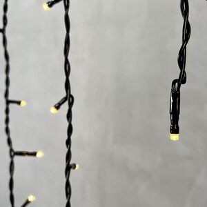 Светодиодная бахрома Quality Light 3.1*0.5 м, 150 теплых белых LED, черный ПВХ, соединяемая, IP44 BEAUTY LED (Бьюти Лэд) фото 3