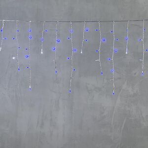 Светодиодная бахрома Quality Light 4.9*0.5 м, 240 синих LED, холодное мерцание, прозрачный ПВХ, соединяемая, IP44 BEAUTY LED фото 5