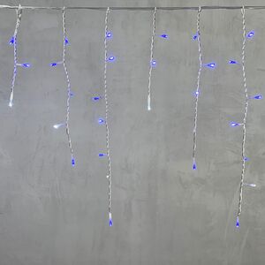 Светодиодная бахрома Quality Light 4.9*0.5 м, 240 синих LED, холодное мерцание, прозрачный ПВХ, соединяемая, IP44 BEAUTY LED фото 3