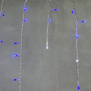 Светодиодная бахрома Quality Light 4.9*0.5 м, 240 синих LED, холодное мерцание, прозрачный ПВХ, соединяемая, IP44 BEAUTY LED фото 4