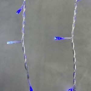 Светодиодная бахрома Quality Light 4.9*0.5 м, 240 синих LED, холодное мерцание, прозрачный ПВХ, соединяемая, IP44 BEAUTY LED фото 2