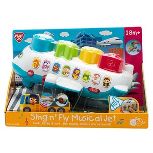 Развивающая игрушка - сортер Самолет, 25 см PlayGo фото 4