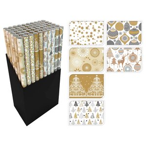 Новогодняя подарочная бумага Gold Christmas: Звездочки 200*70 см