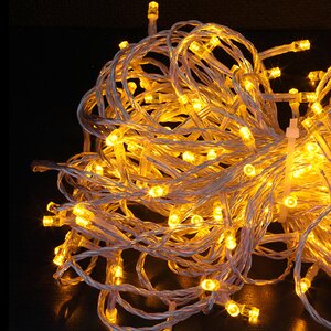 Светодиодная гирлянда Quality Light 100 желтых LED ламп 10 м, прозрачный ПВХ, соединяемая, IP44 BEAUTY LED фото 1