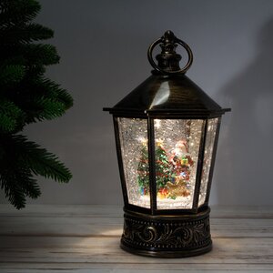 Новогодний фонарь-сноуболл Санта-Клаус - Рождественская история 22 см, на батарейках Peha фото 2