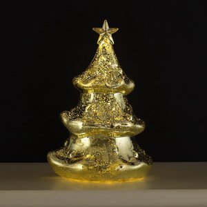 Новогодний светильник Космо Gold - Елочка Линдгрен 26 см на батарейках, 10 LED ламп Peha фото 1