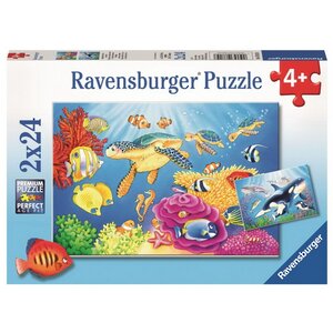 Набор пазлов для малышей На глубине моря, 24 элемента, 2 шт Ravensburger фото 2