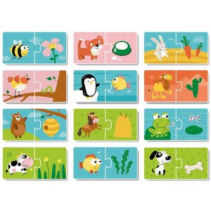 Пазл-игра Парочки: Кто что ест, 12 пар DoDo (ДоДо) фото 3