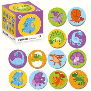 Игра-мемо Динозаврики, 24 фишки