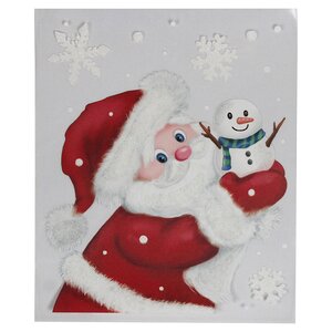 Новогодняя наклейка на окно Merry Christmas - The Snowman King 29*35 см