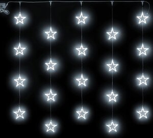 Светодиодный занавес Белые Звезды 2*2 м, прозрачный СИЛИКОН+ПВХ, соединяемый, IP54 Rich Led фото 1