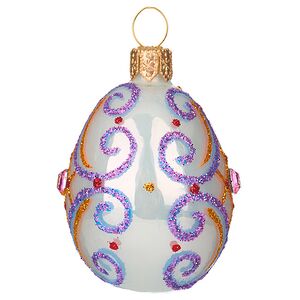 Набор стеклянных елочных игрушек Пасхальный сувенир 4 шт фиолетовый Фабрика Елочка фото 9