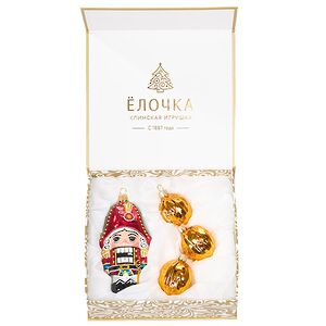 Набор стеклянных елочных игрушек Сувенир - Щелкунчик 5-12 см, 4 шт Фабрика Елочка фото 2