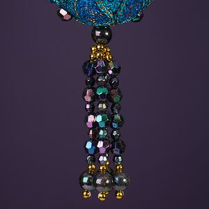 Елочная игрушка Лазуритовые Сокровища - цветок Фаберже 7 см, подвеска Kurts Adler фото 5