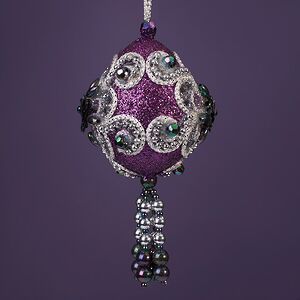 Винтажная елочная игрушка Яйцо - Royal Purpurra 10 см, подвеска Kurts Adler фото 3